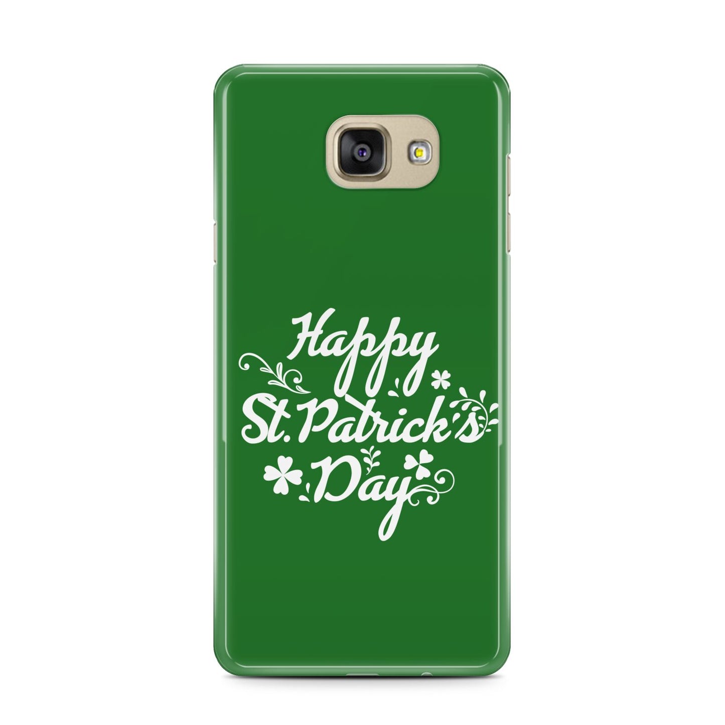 St Patricks Day Samsung Galaxy A7 2016 Case on gold phone