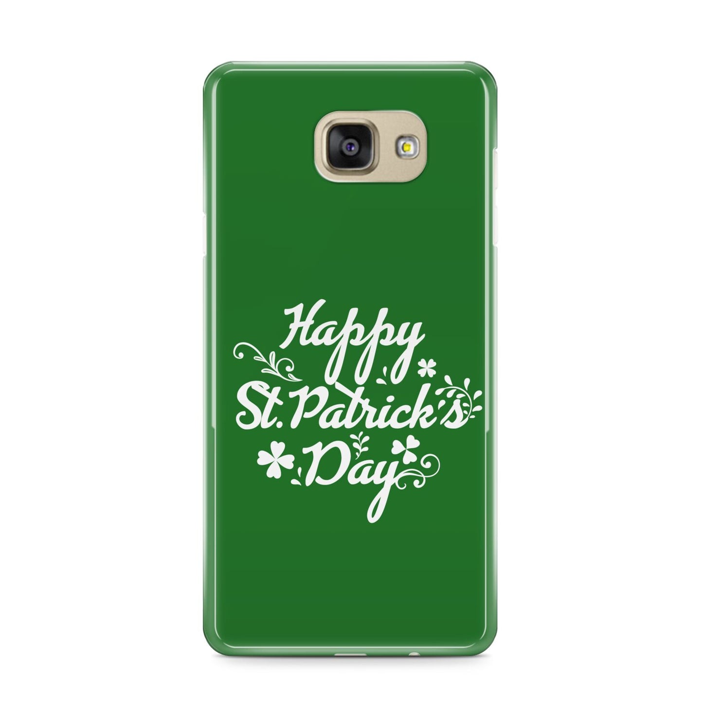 St Patricks Day Samsung Galaxy A9 2016 Case on gold phone