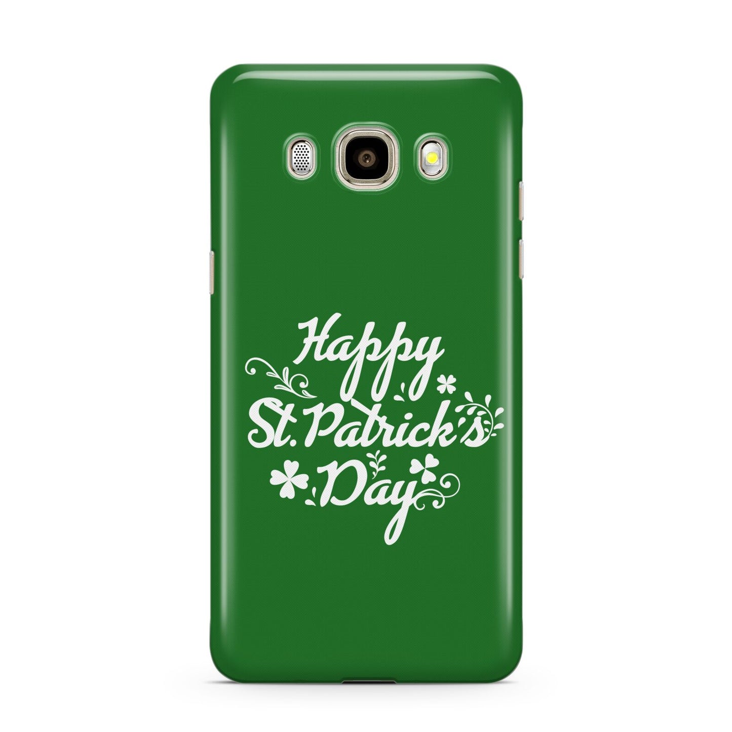 St Patricks Day Samsung Galaxy J7 2016 Case on gold phone