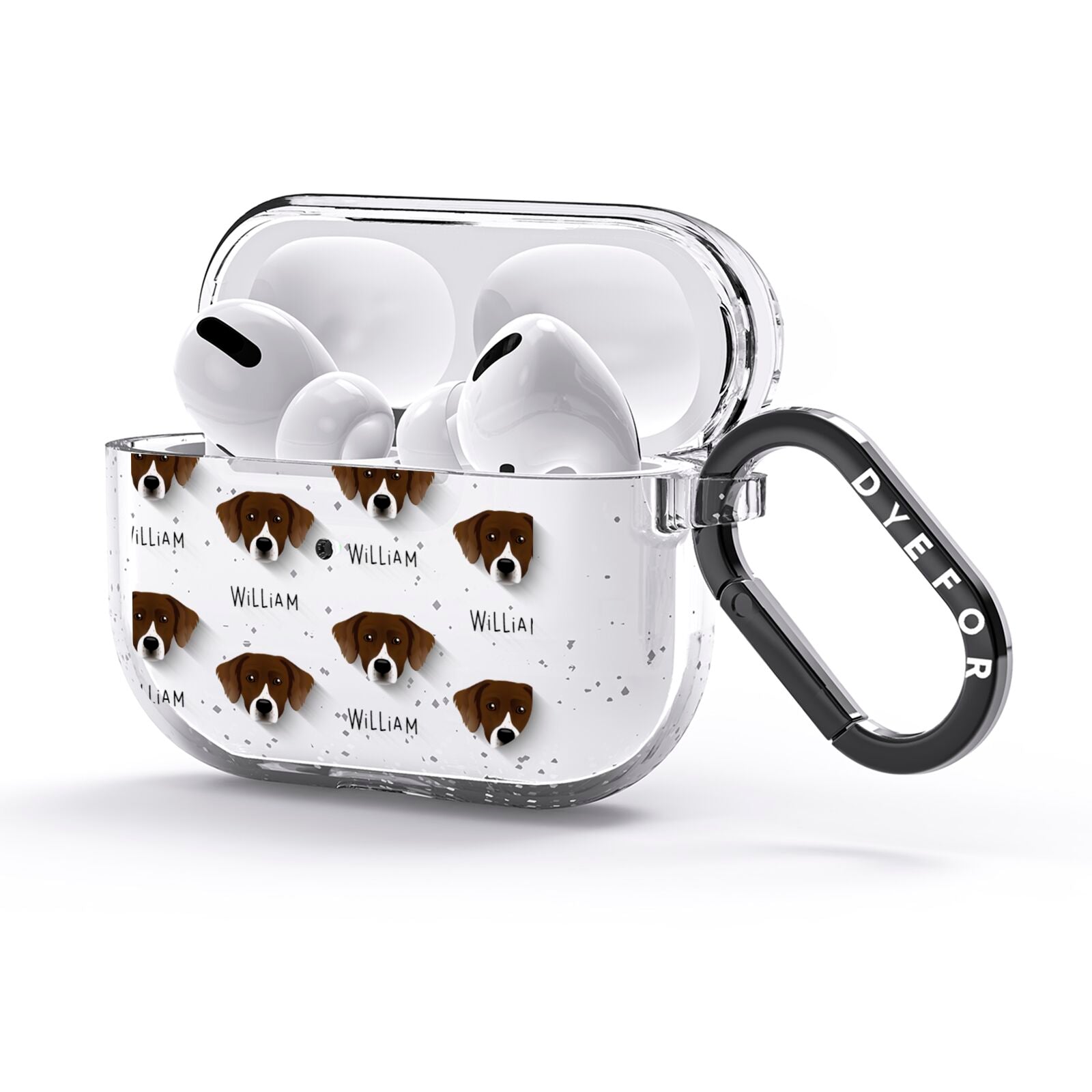 Staffador Icon with Name AirPods Glitter Case 3rd Gen Side Image