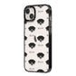 Staffador Icon with Name iPhone 14 Plus Black Impact Case Side Angle on Silver phone