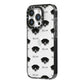 Staffador Icon with Name iPhone 14 Pro Black Impact Case Side Angle on Silver phone