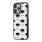 Staffador Icon with Name iPhone 14 Pro Max Black Impact Case Side Angle on Silver phone