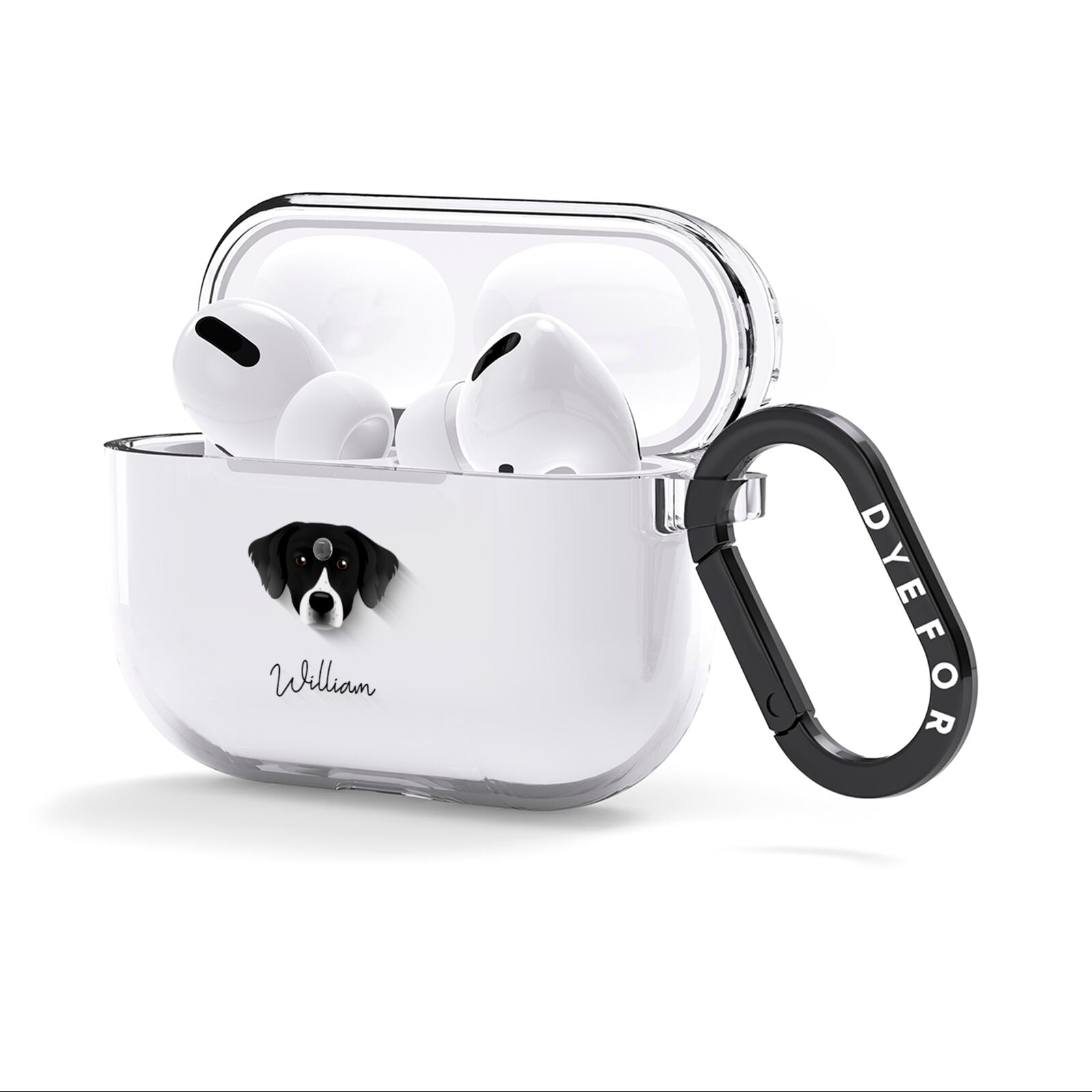 Staffador Personalised AirPods Clear Case 3rd Gen Side Image