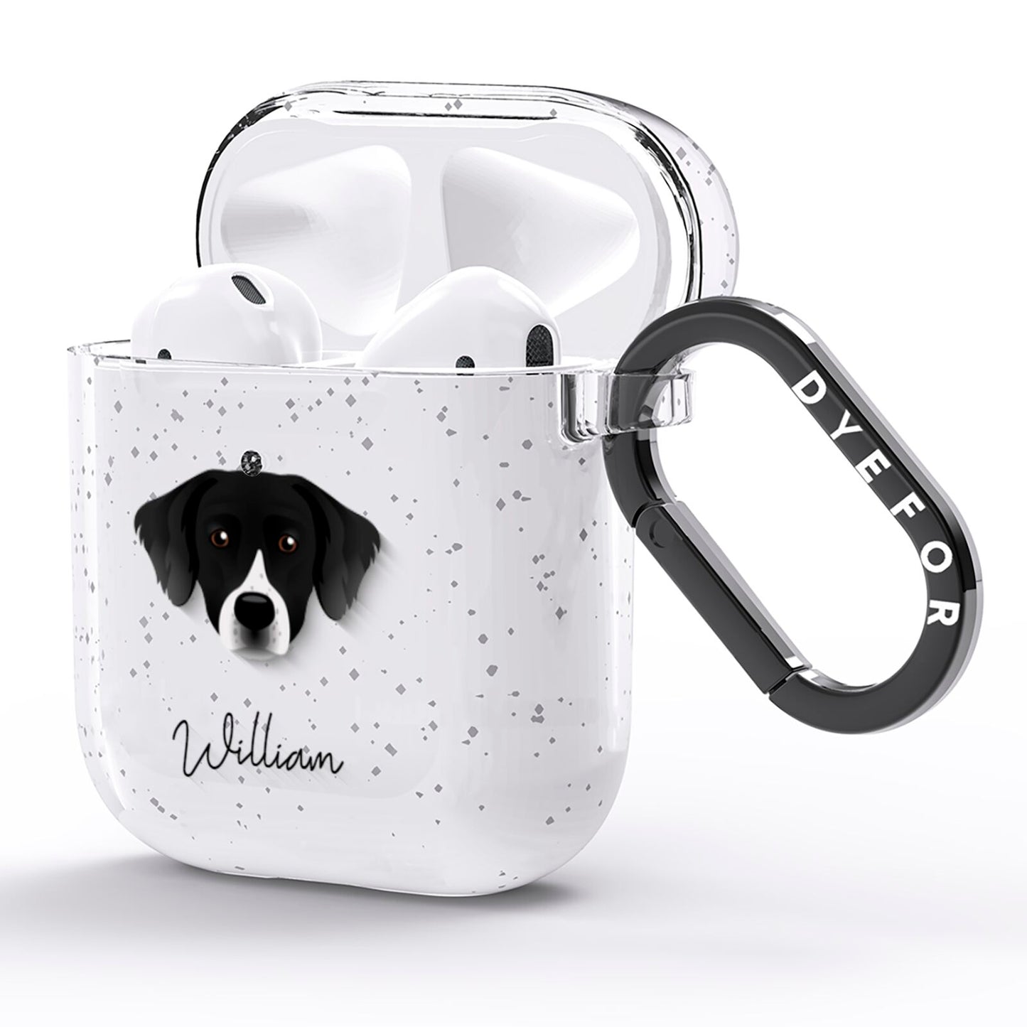 Staffador Personalised AirPods Glitter Case Side Image