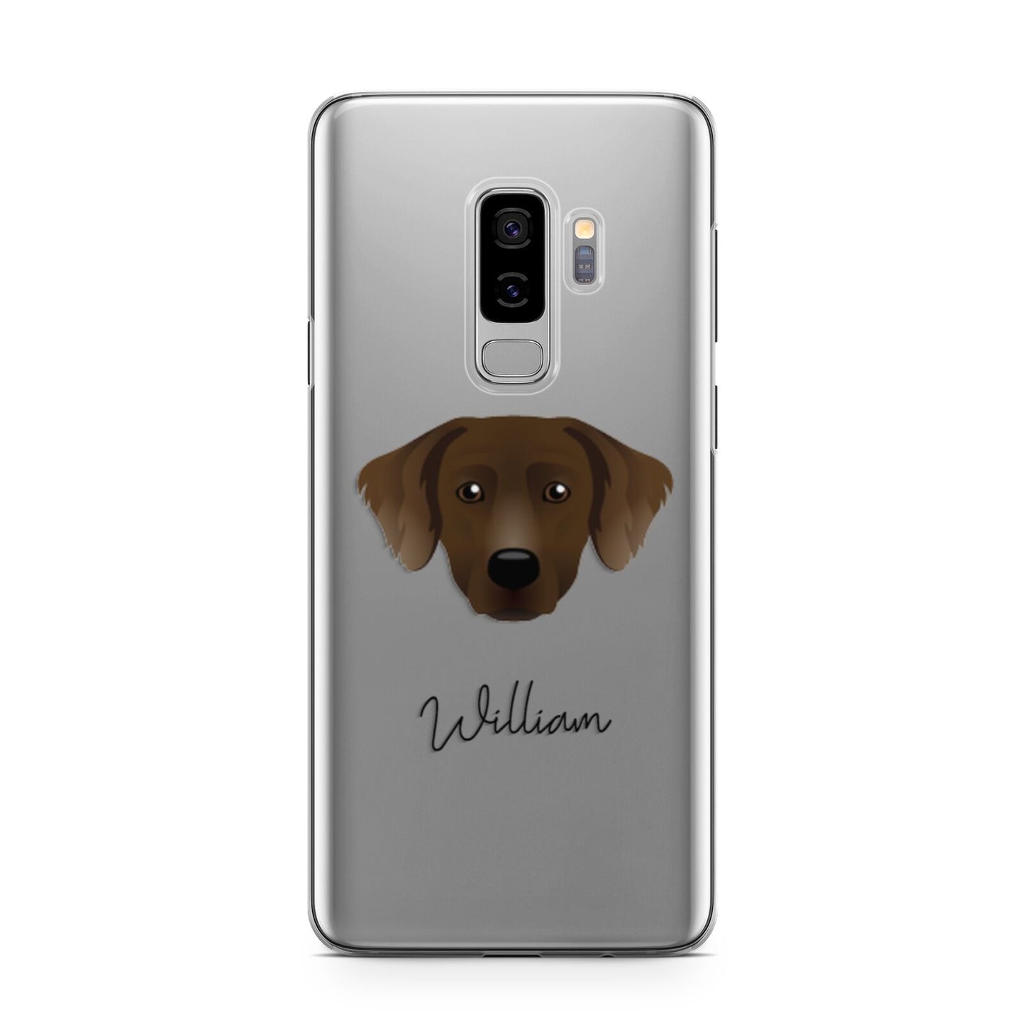 Staffador Personalised Samsung Galaxy S9 Plus Case on Silver phone