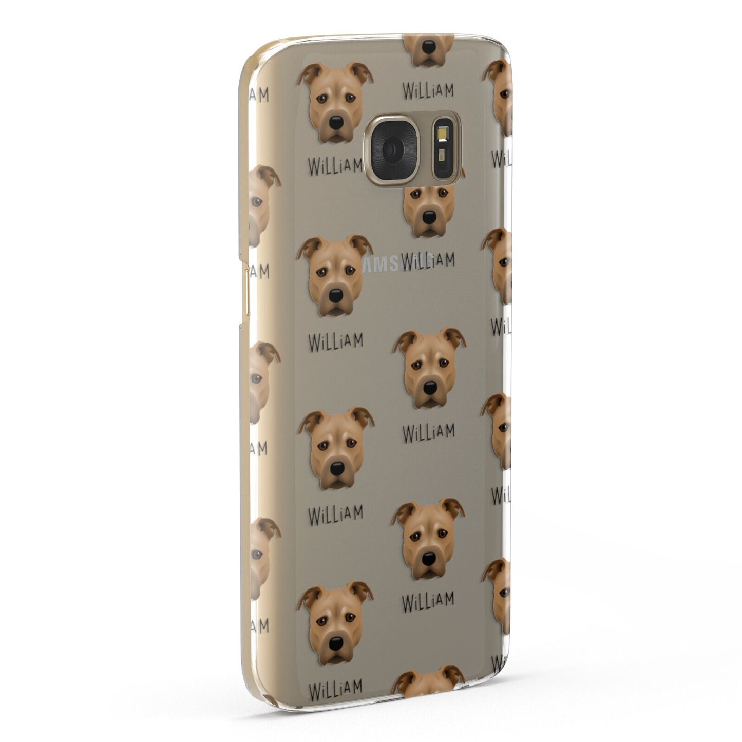 Staffordshire Bull Terrier Icon with Name Samsung Galaxy Case Fourty Five Degrees