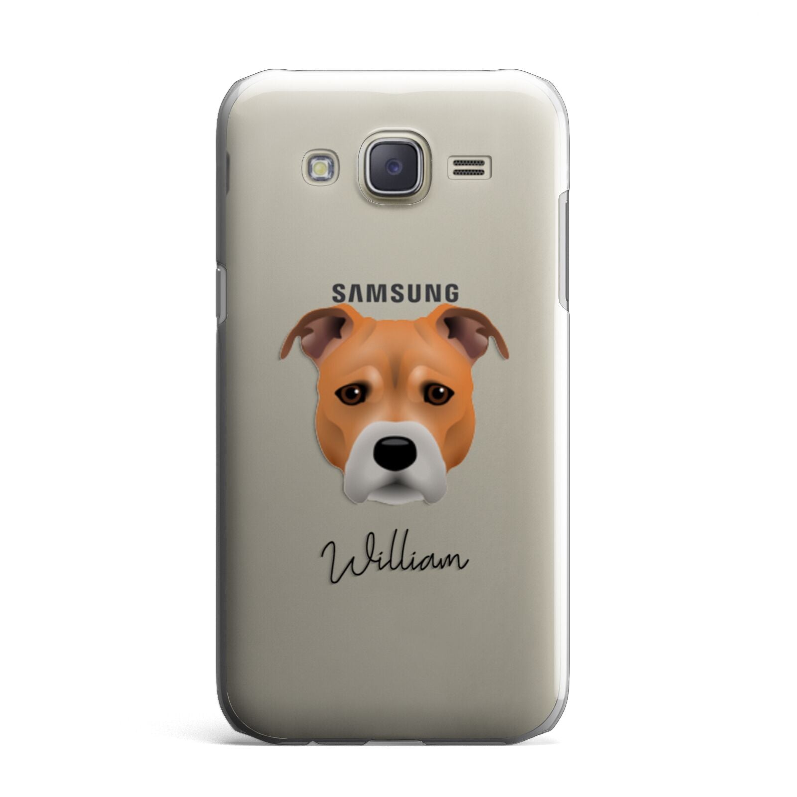 Staffordshire Bull Terrier Personalised Samsung Galaxy J7 Case