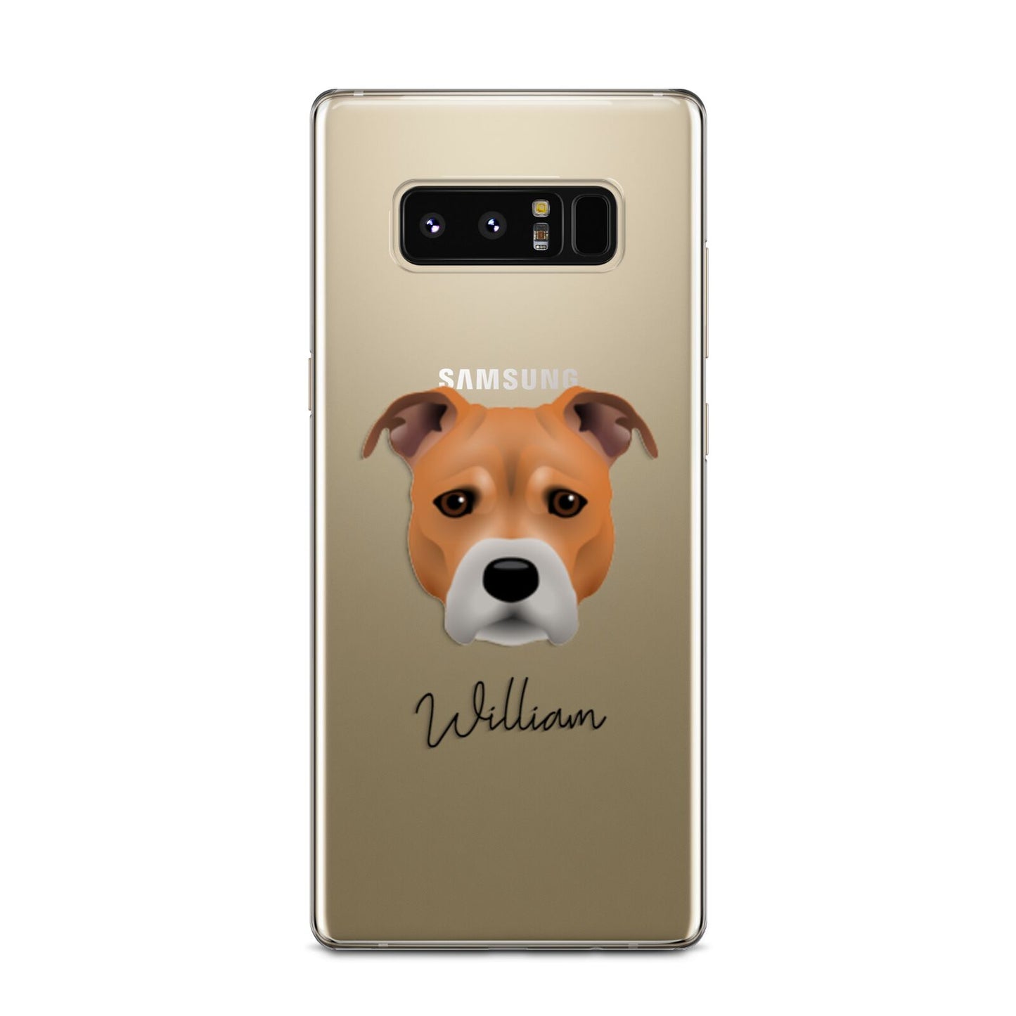 Staffordshire Bull Terrier Personalised Samsung Galaxy Note 8 Case