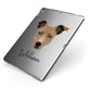 Staffy Jack Personalised Apple iPad Case on Grey iPad Side View