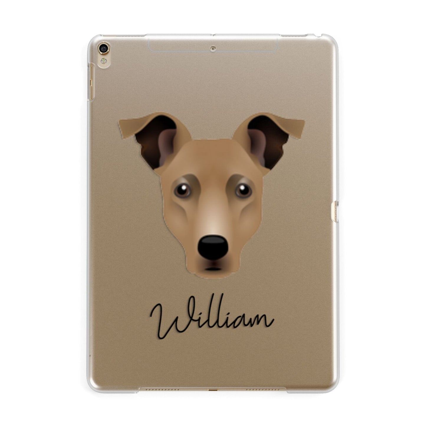 Staffy Jack Personalised Apple iPad Gold Case