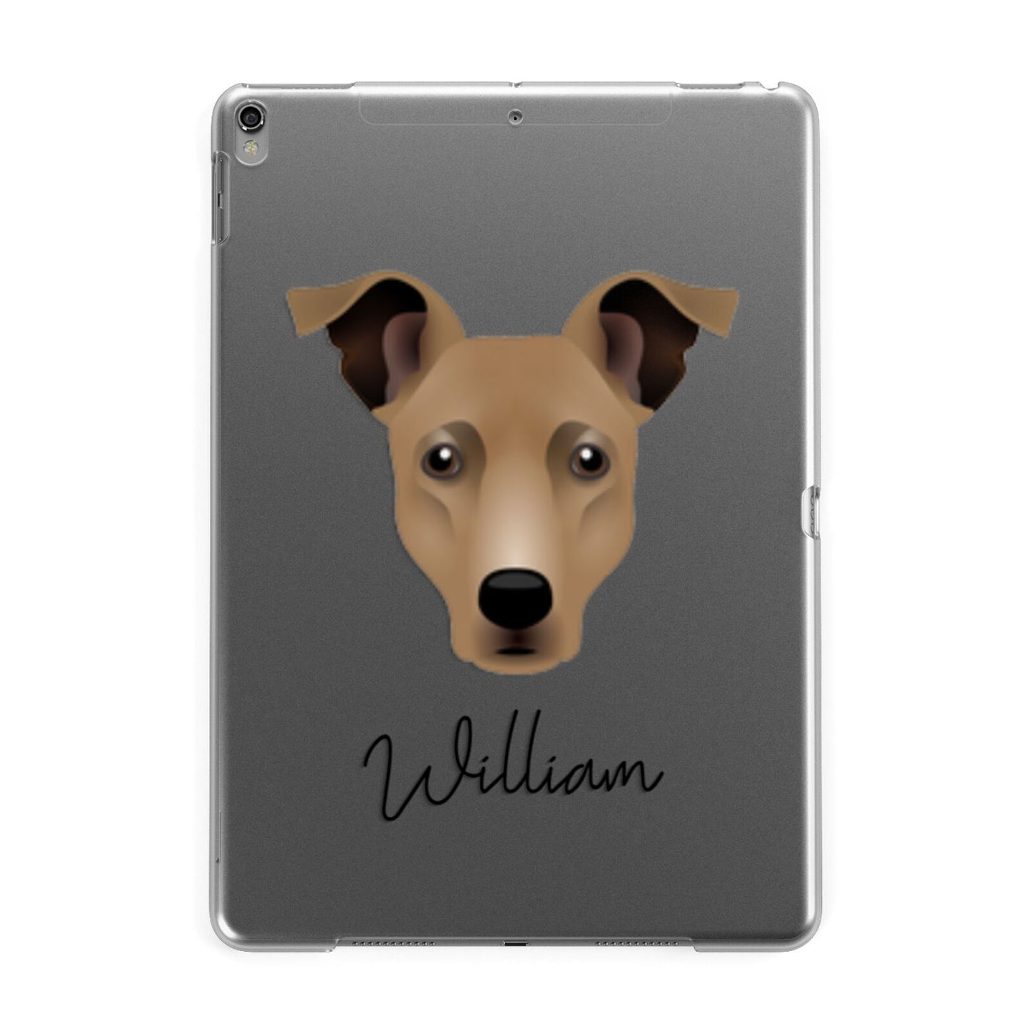 Staffy Jack Personalised Apple iPad Grey Case