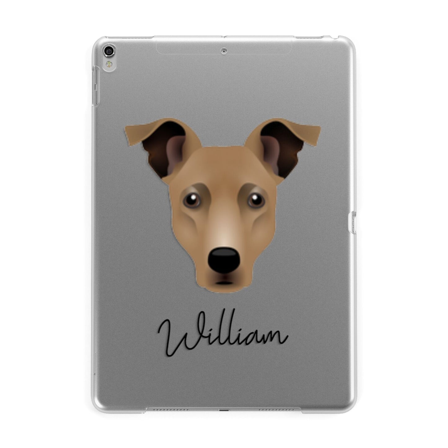 Staffy Jack Personalised Apple iPad Silver Case