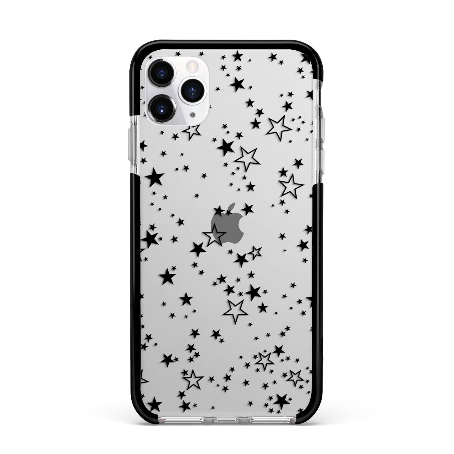 Star Apple iPhone 11 Pro Max in Silver with Black Impact Case