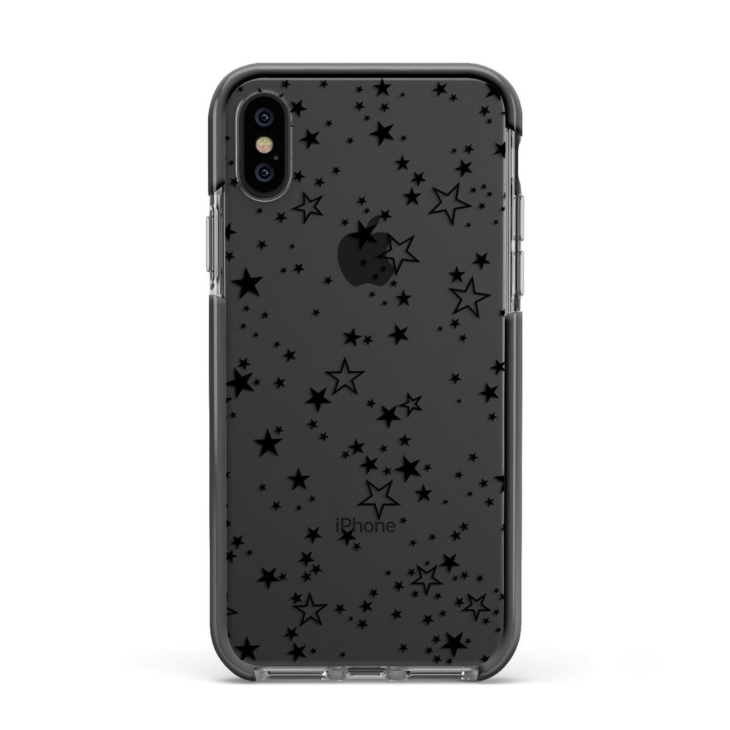 Star Apple iPhone Xs Impact Case Black Edge on Black Phone