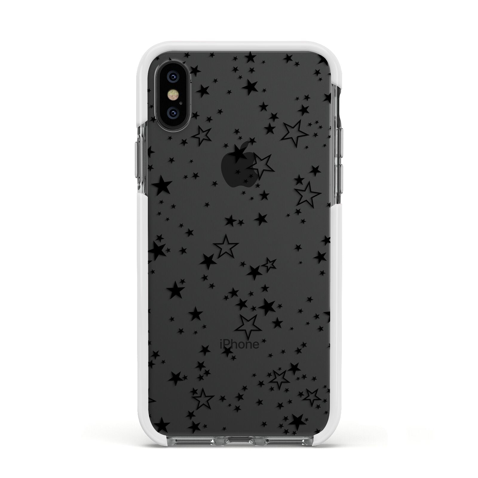 Star Apple iPhone Xs Impact Case White Edge on Black Phone