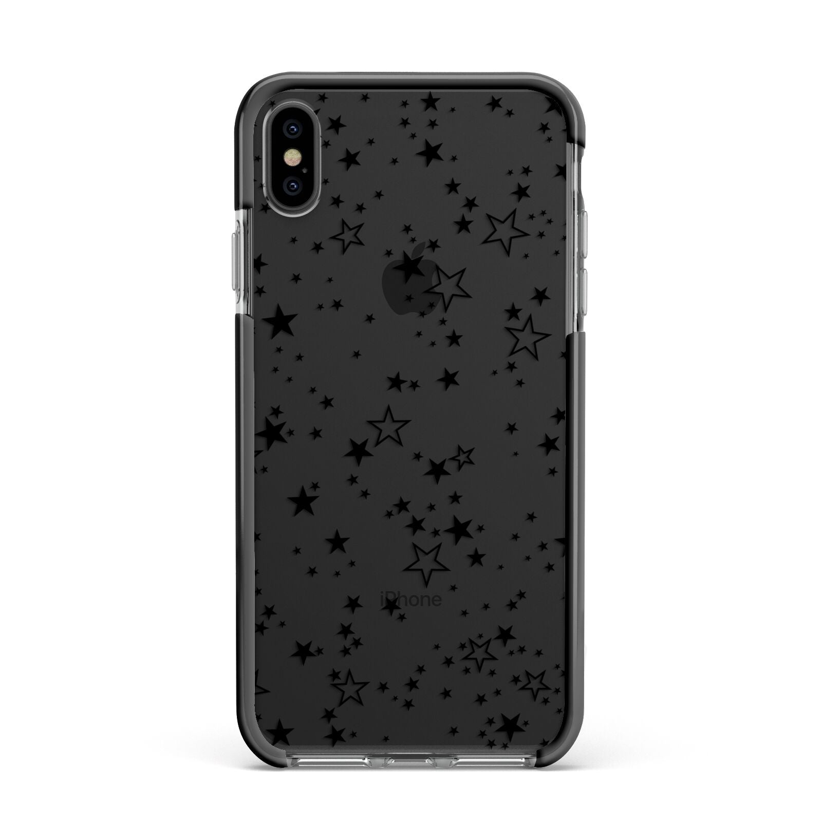 Star Apple iPhone Xs Max Impact Case Black Edge on Black Phone