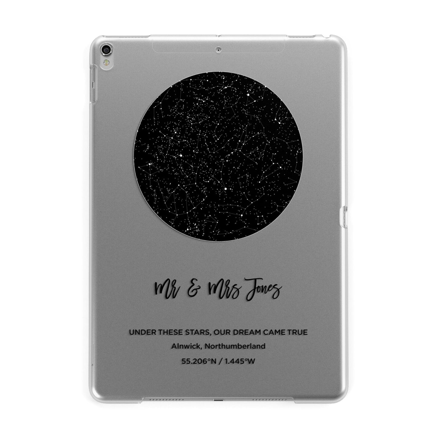 Star Map Design Apple iPad Silver Case