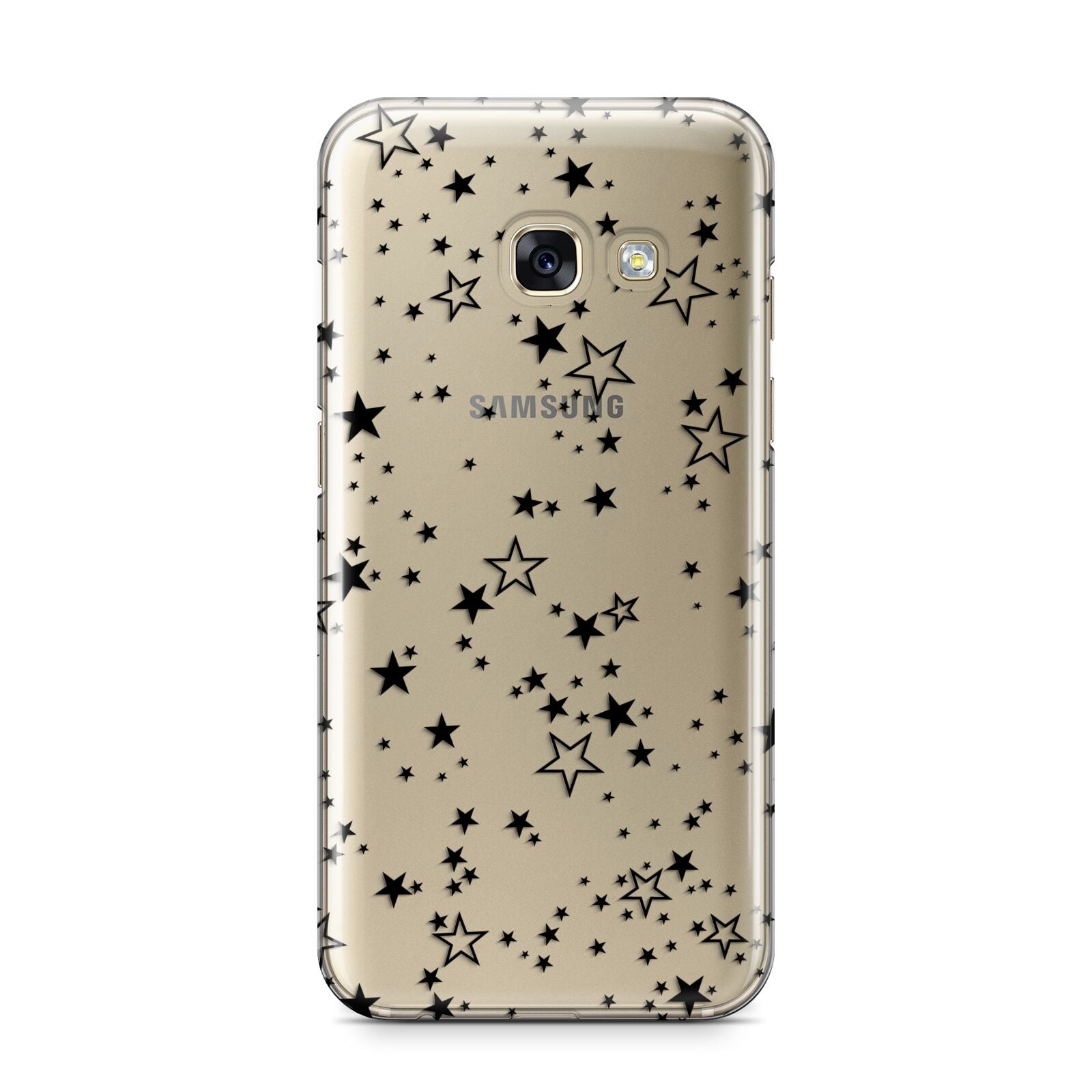 Star Samsung Galaxy A3 2017 Case on gold phone