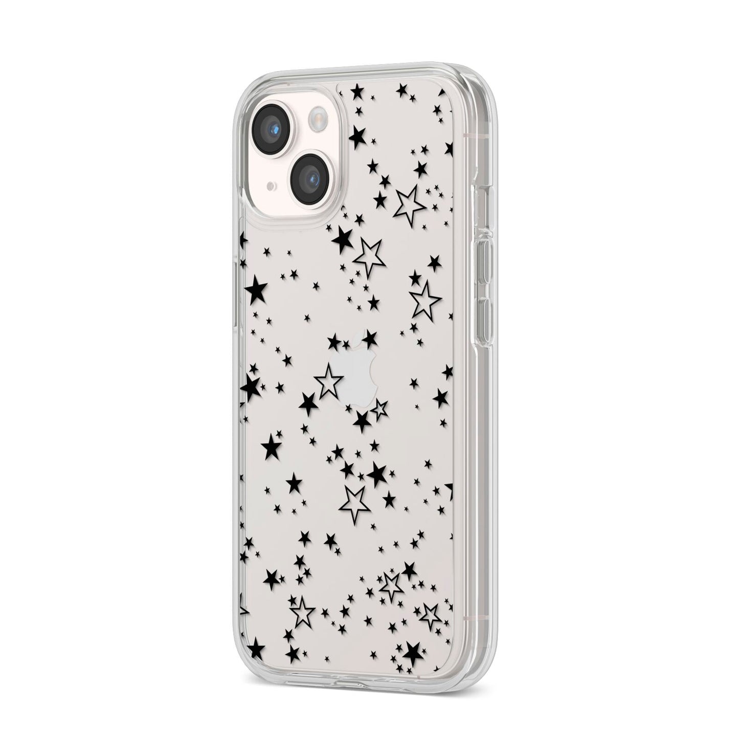 Star iPhone 14 Clear Tough Case Starlight Angled Image