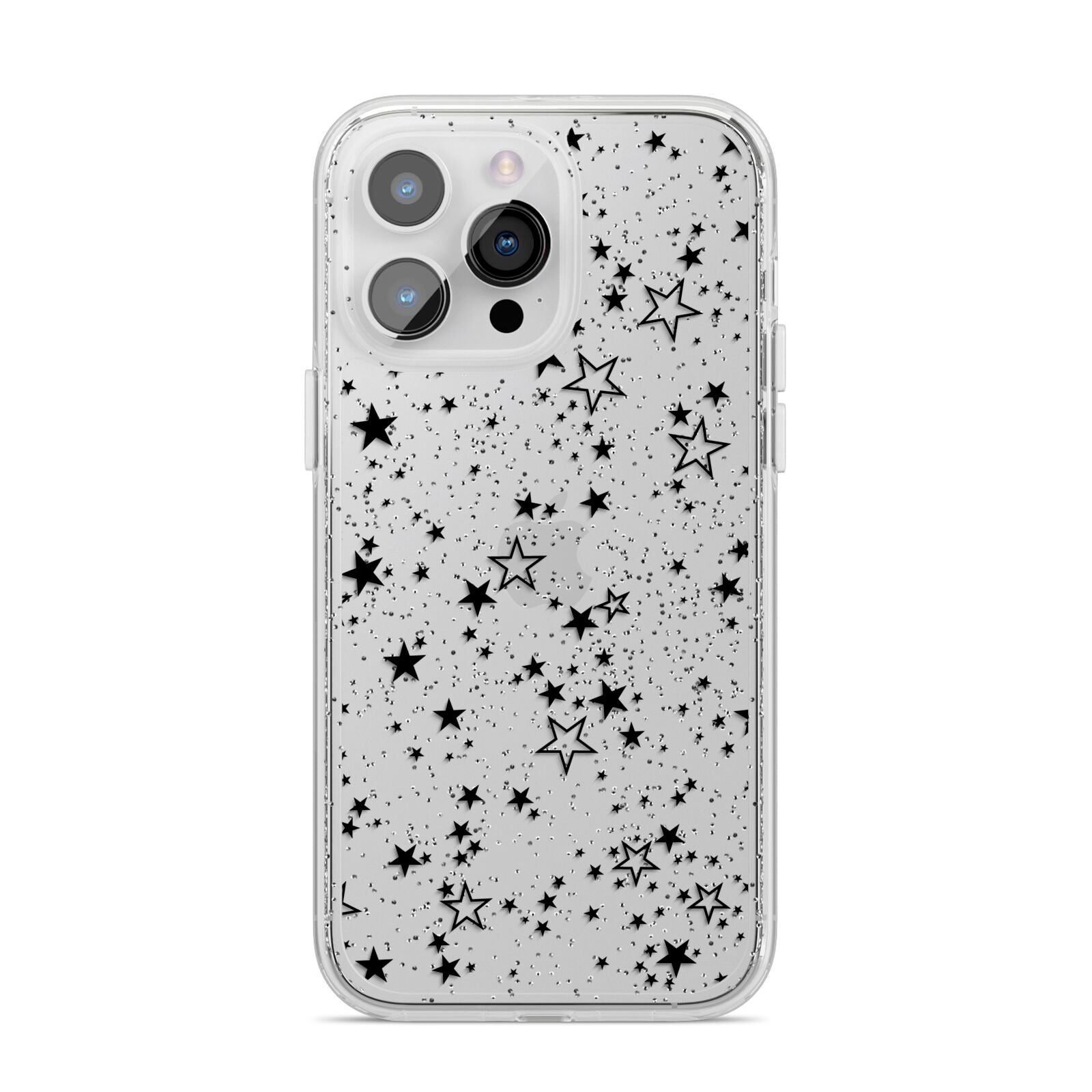 Star iPhone 14 Pro Max Glitter Tough Case Silver