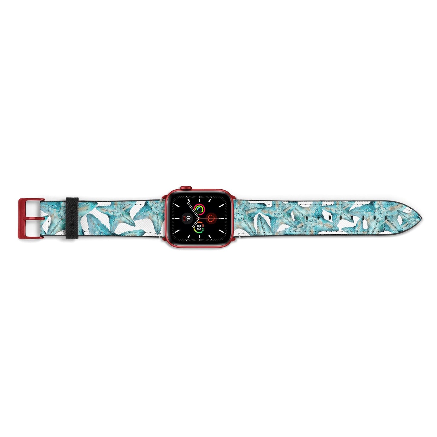 Starfish Apple Watch Strap Landscape Image Red Hardware