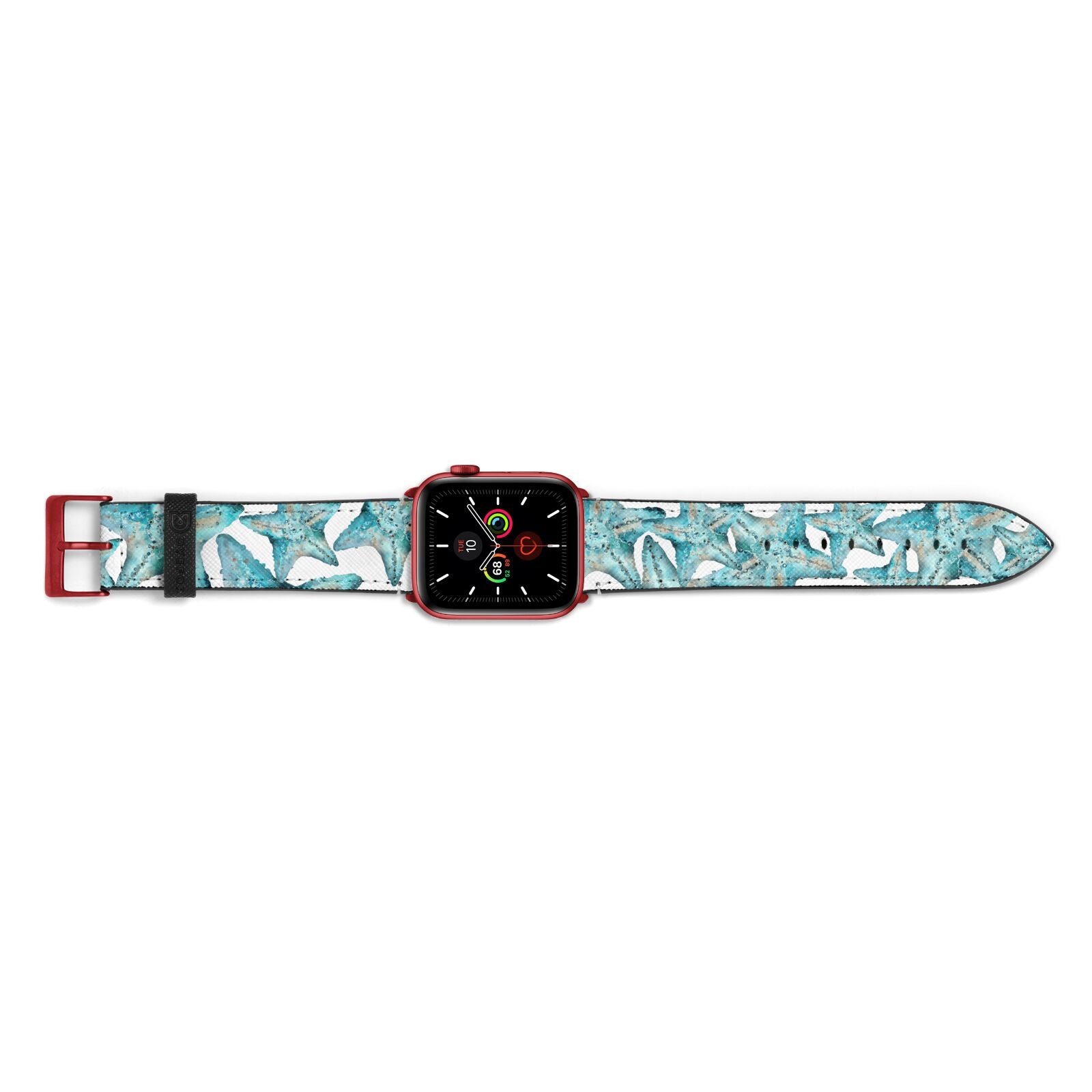 Starfish Apple Watch Strap Landscape Image Red Hardware