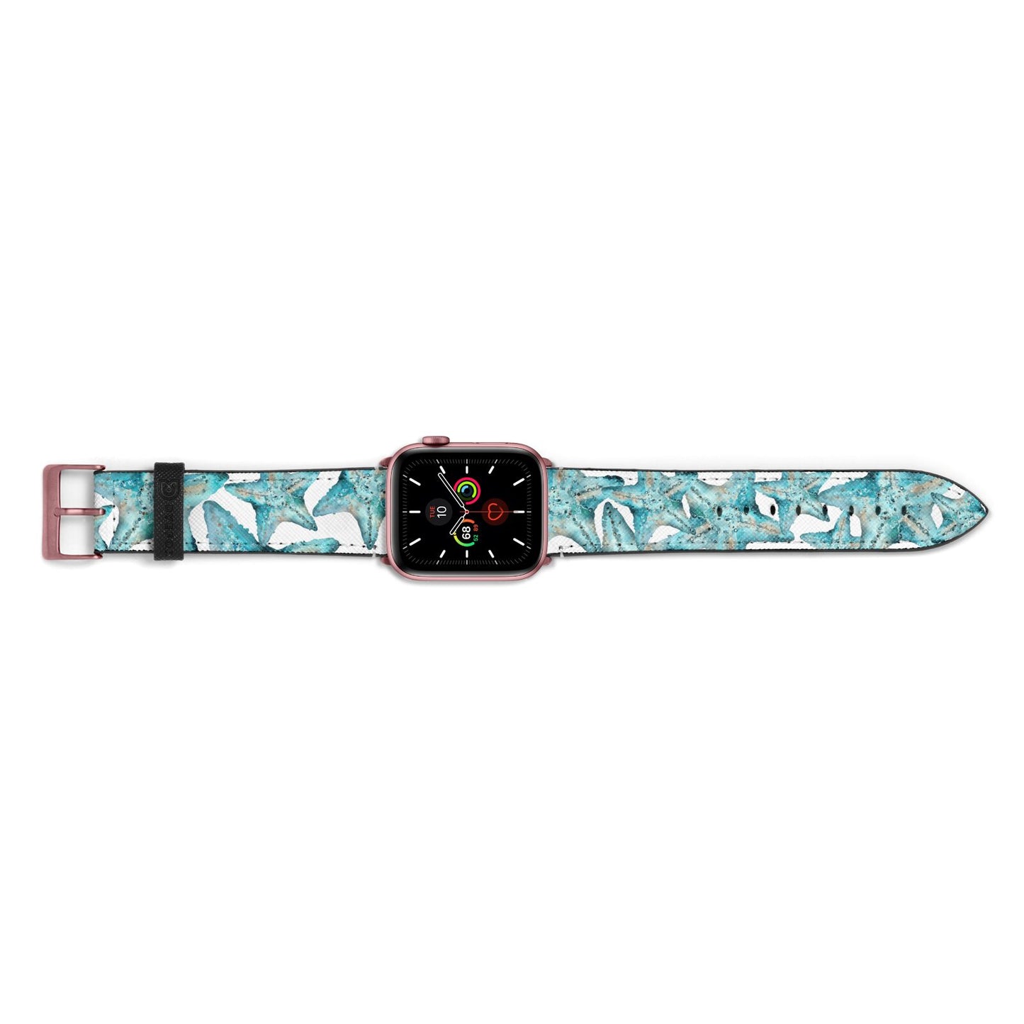 Starfish Apple Watch Strap Landscape Image Rose Gold Hardware