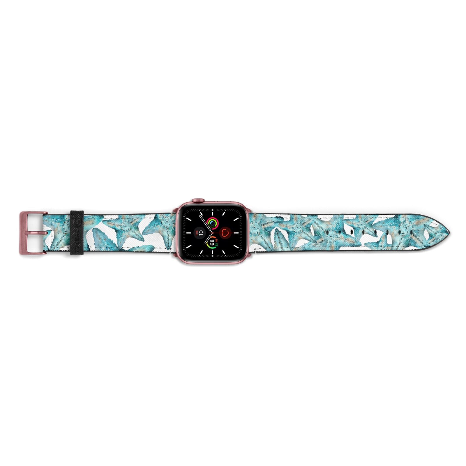 Starfish Apple Watch Strap Landscape Image Rose Gold Hardware