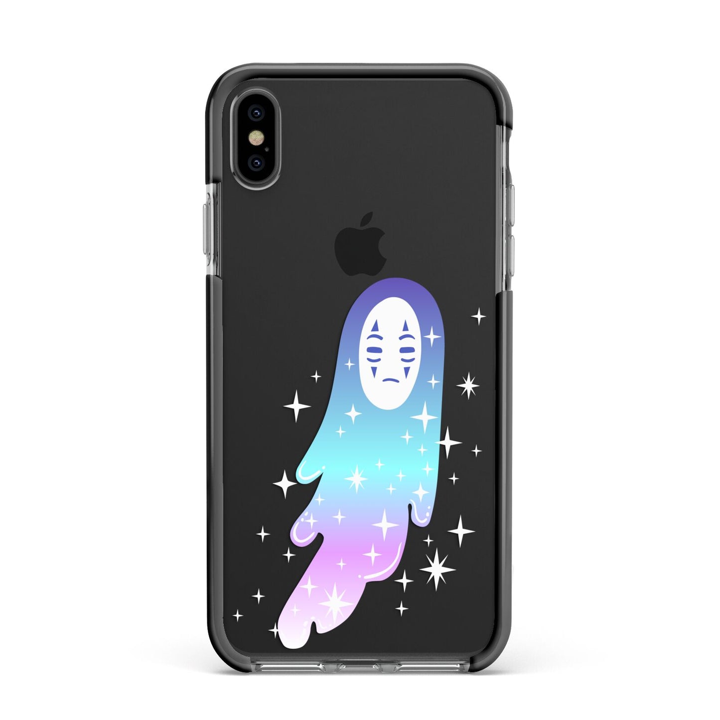 Starry Spectre Apple iPhone Xs Max Impact Case Black Edge on Black Phone