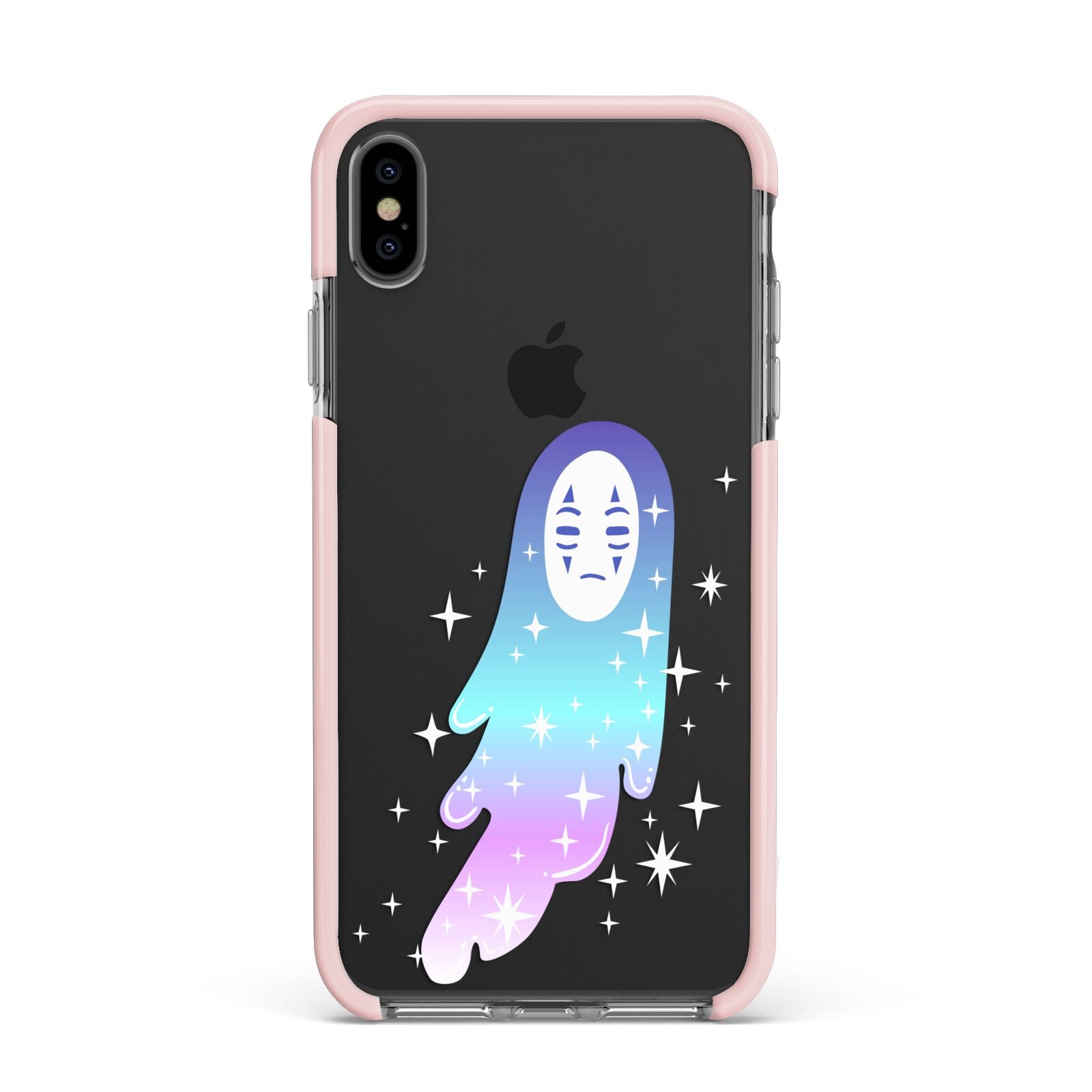 Starry Spectre Apple iPhone Xs Max Impact Case Pink Edge on Black Phone