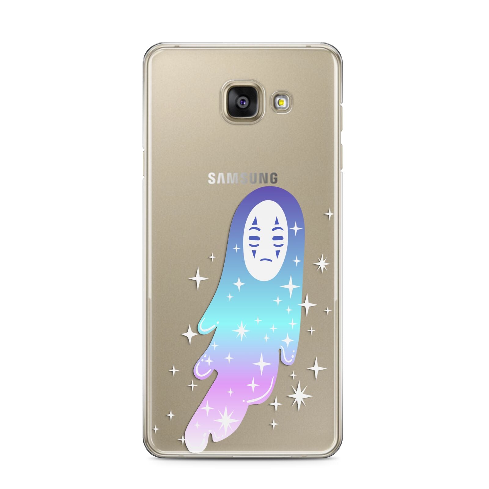 Starry Spectre Samsung Galaxy A3 2016 Case on gold phone