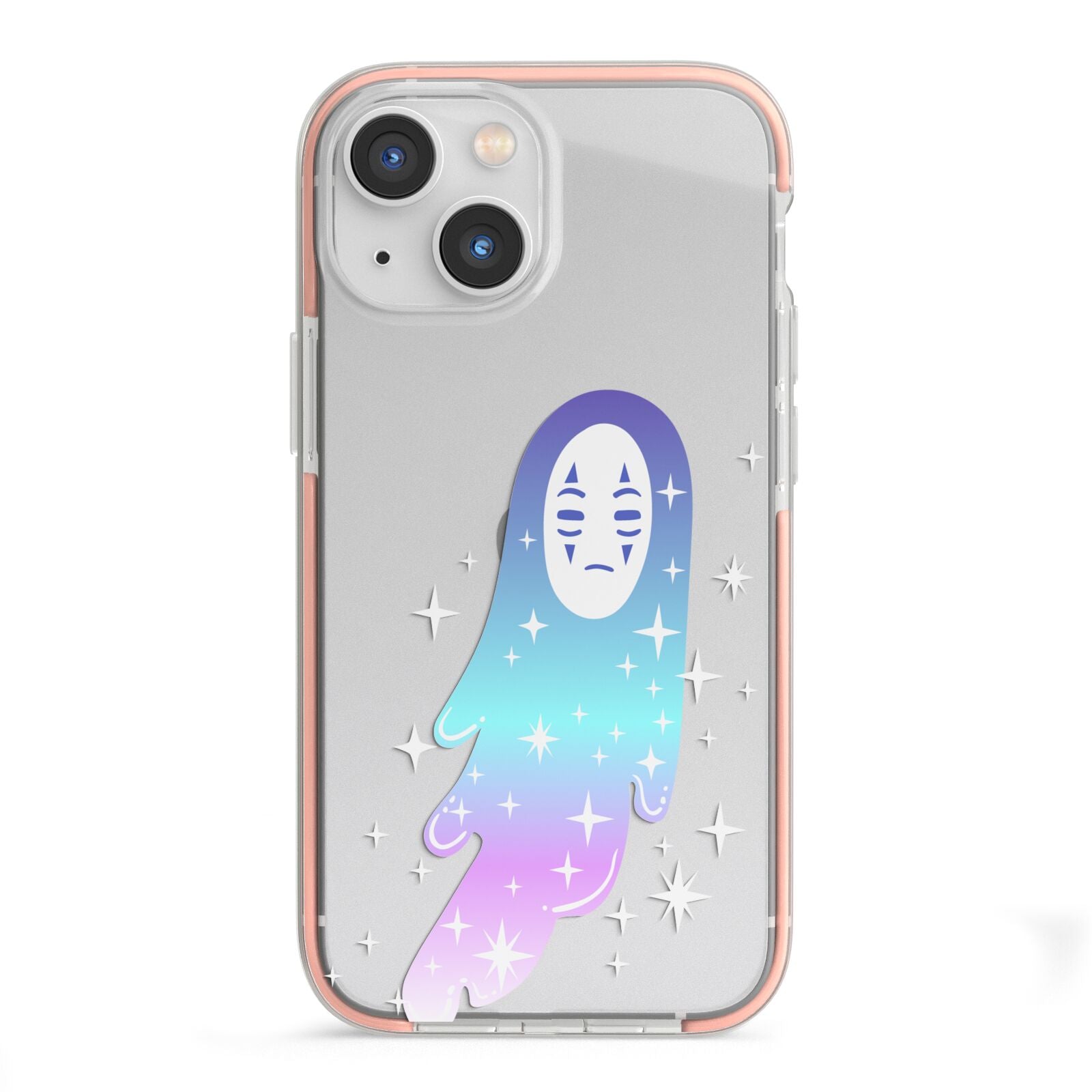 Starry Spectre iPhone 13 Mini TPU Impact Case with Pink Edges