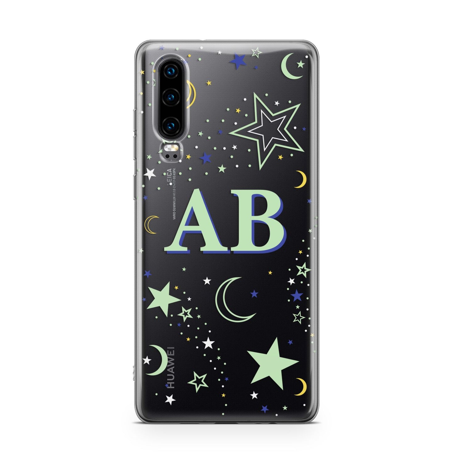 Stars and Moon Personalised Huawei P30 Phone Case