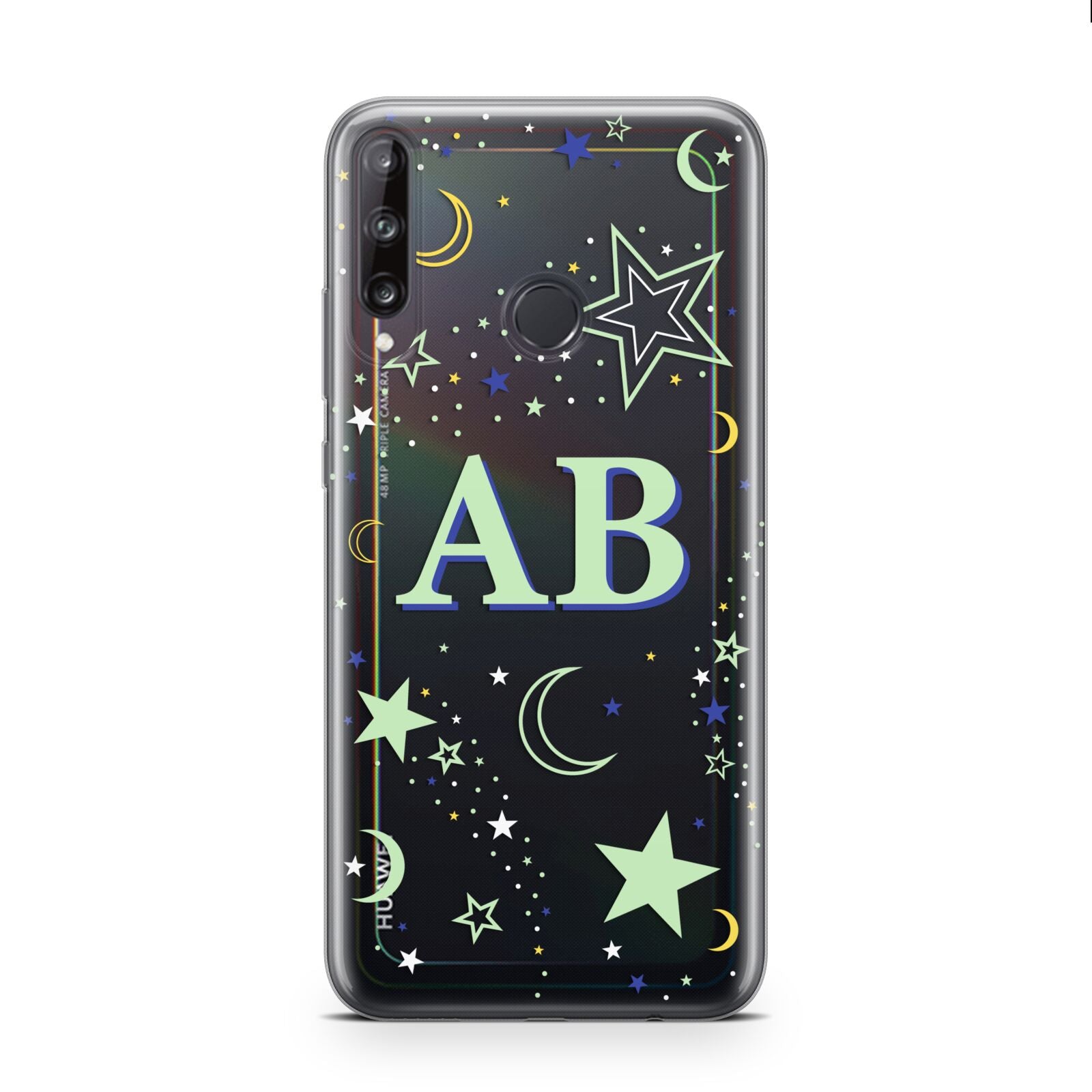 Stars and Moon Personalised Huawei P40 Lite E Phone Case