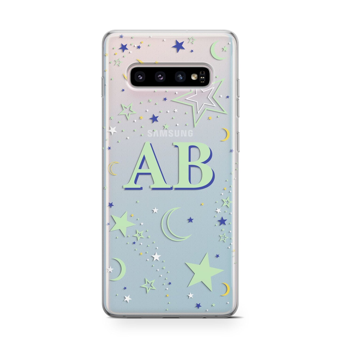 Stars and Moon Personalised Protective Samsung Galaxy Case