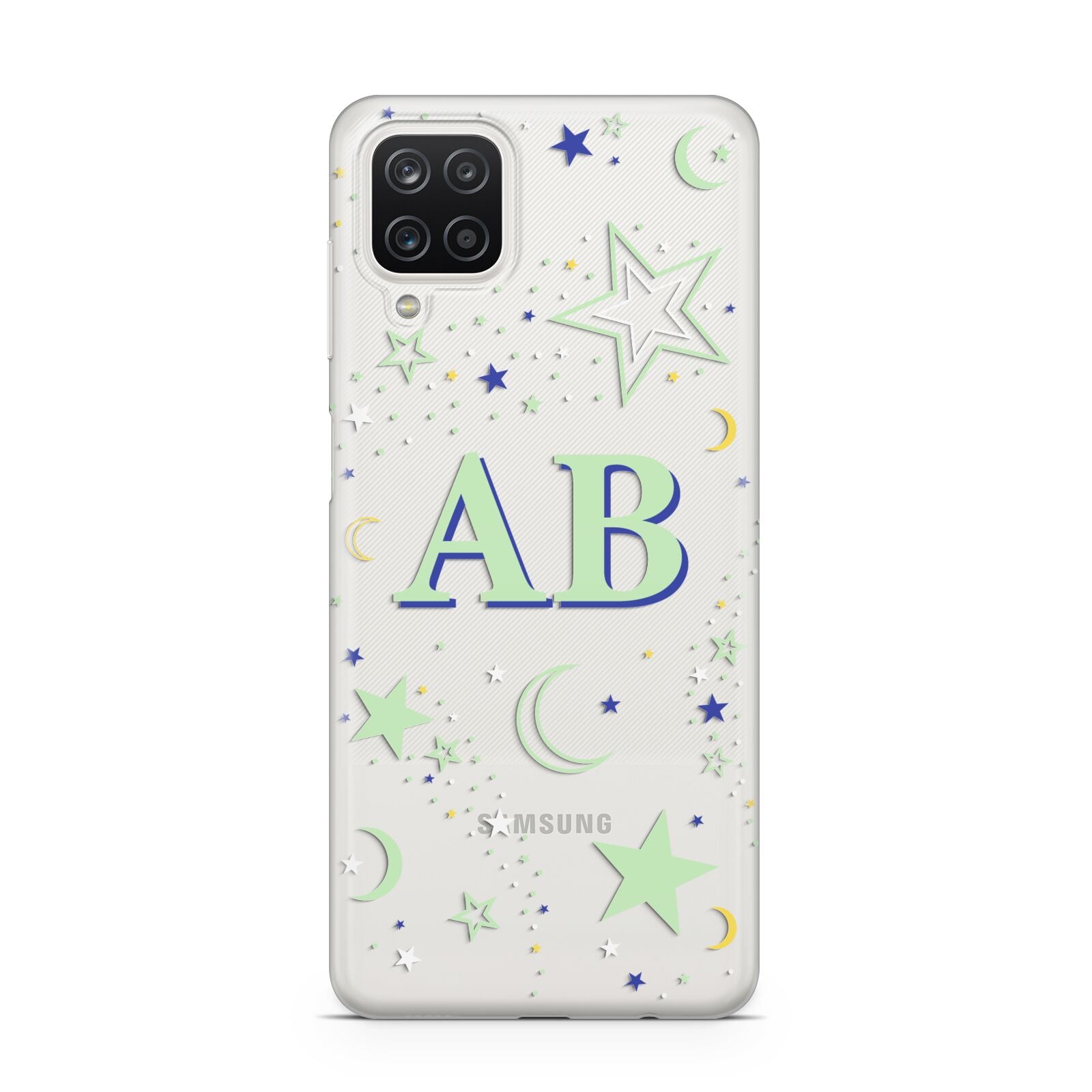 Stars and Moon Personalised Samsung A12 Case