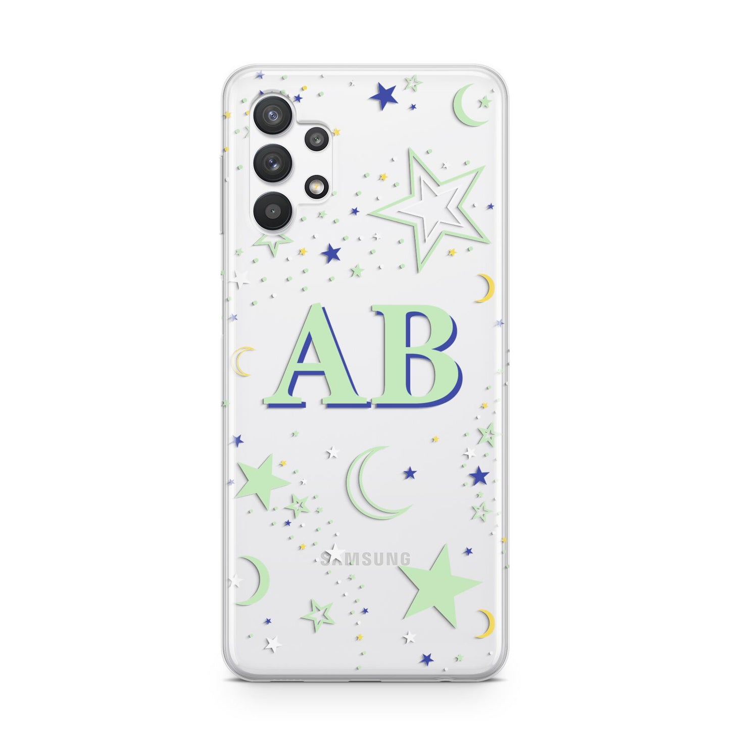 Stars and Moon Personalised Samsung A32 5G Case