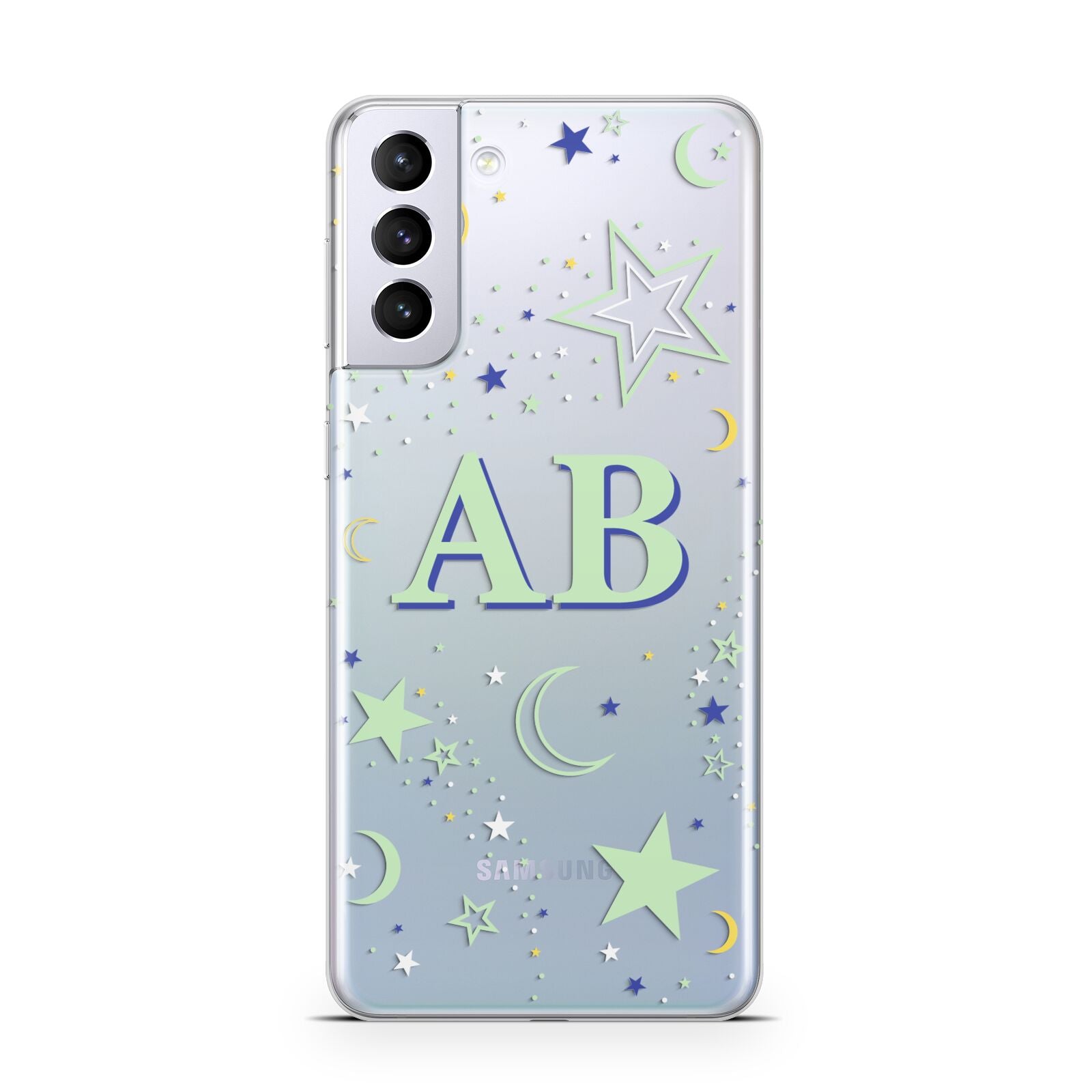 Stars and Moon Personalised Samsung S21 Plus Case