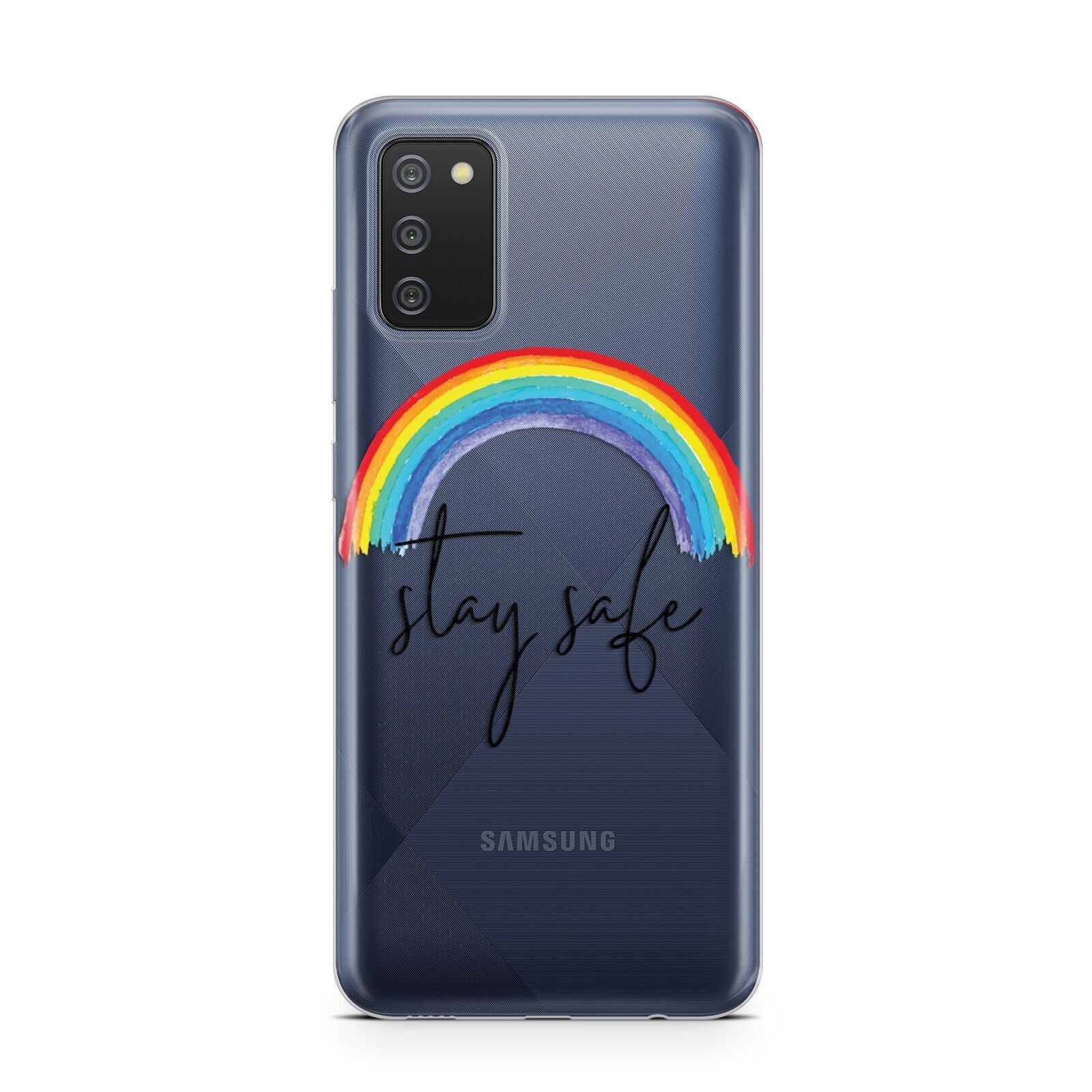 Stay Safe Rainbow Samsung A02s Case