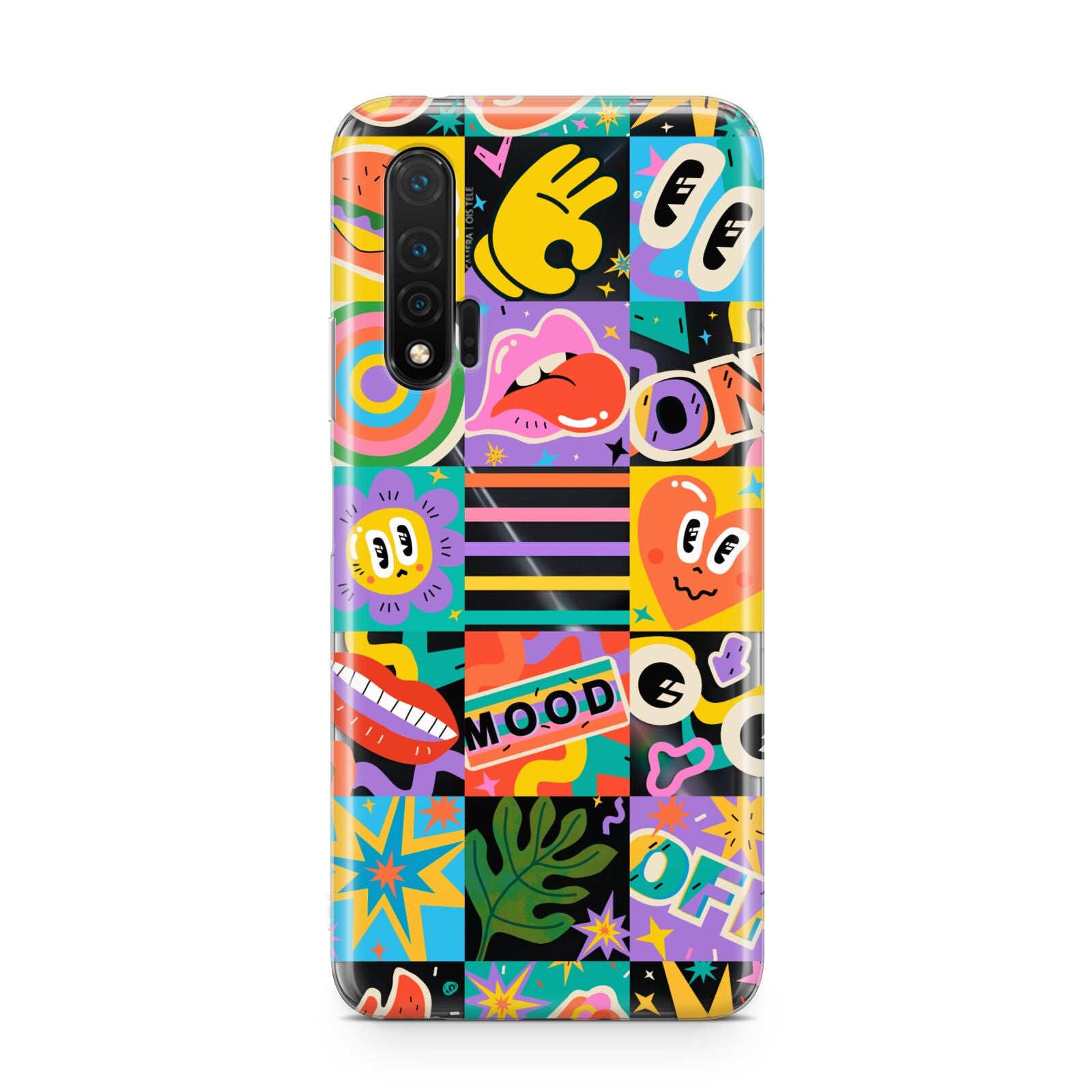 Sticker Grid Huawei Nova 6 Phone Case