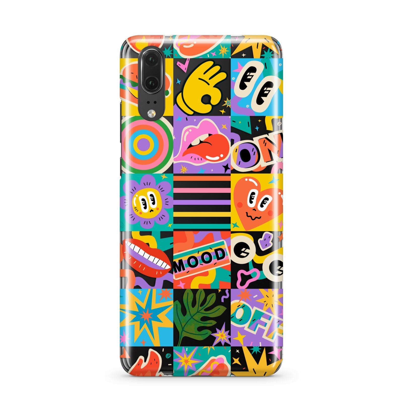 Sticker Grid Huawei P20 Phone Case