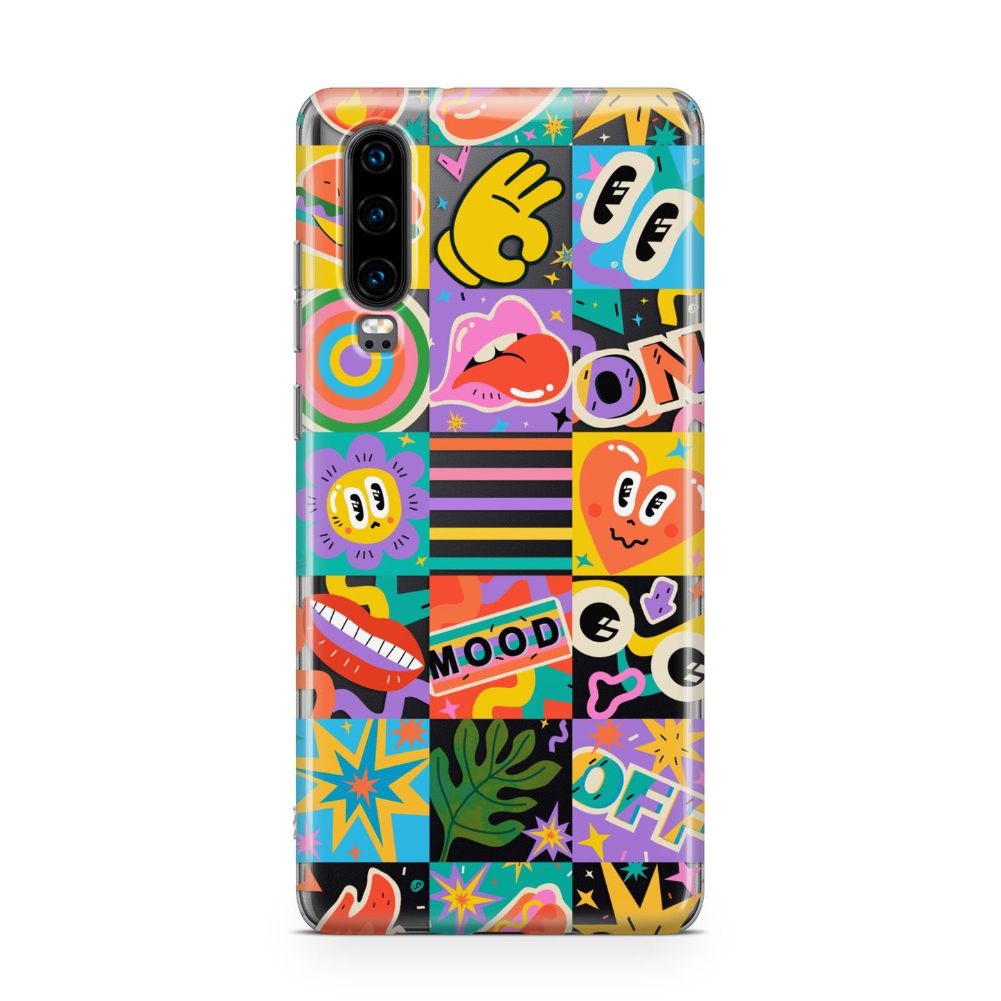 Sticker Grid Huawei P30 Phone Case