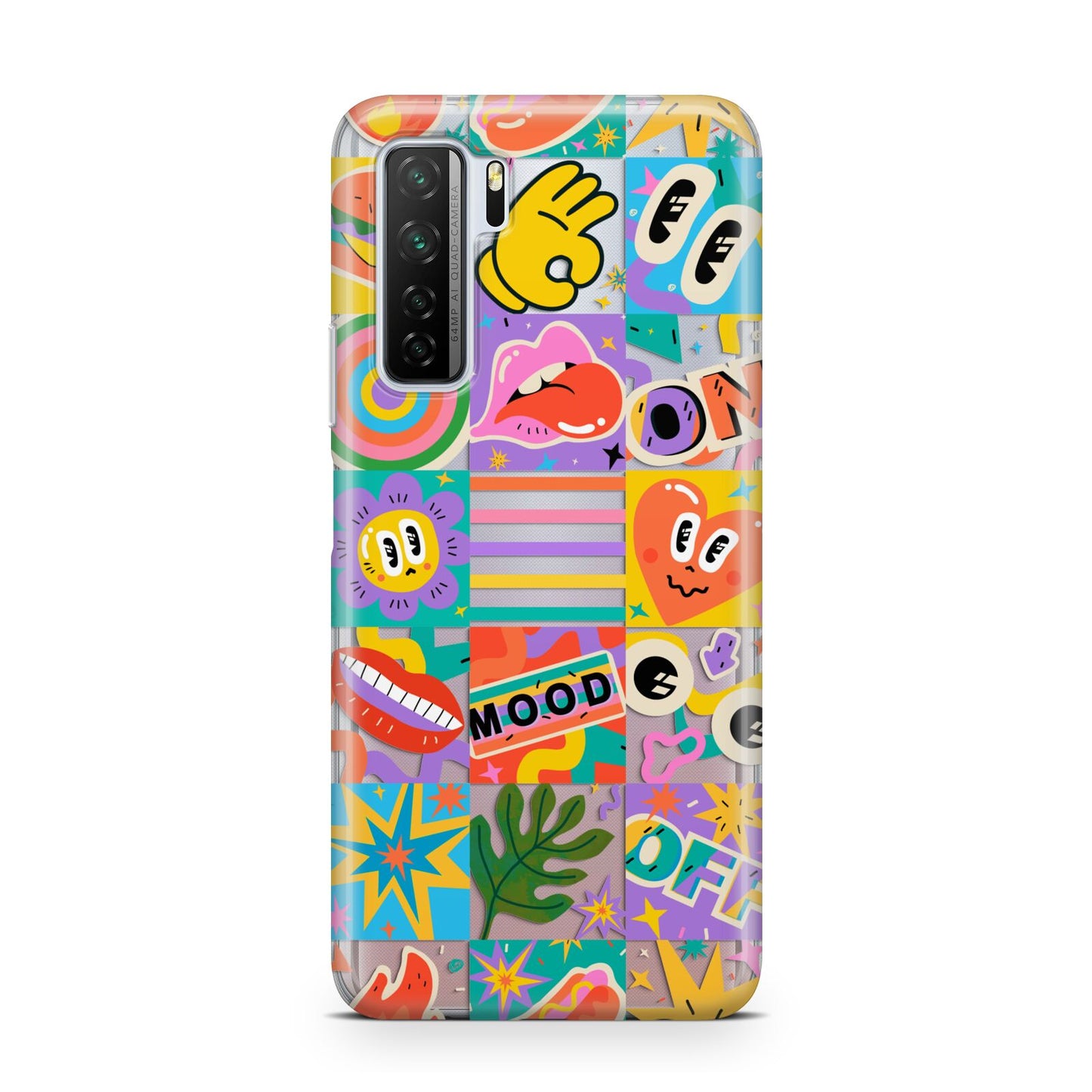 Sticker Grid Huawei P40 Lite 5G Phone Case