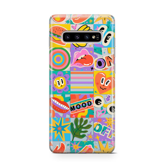 Sticker Grid Protective Samsung Galaxy Case