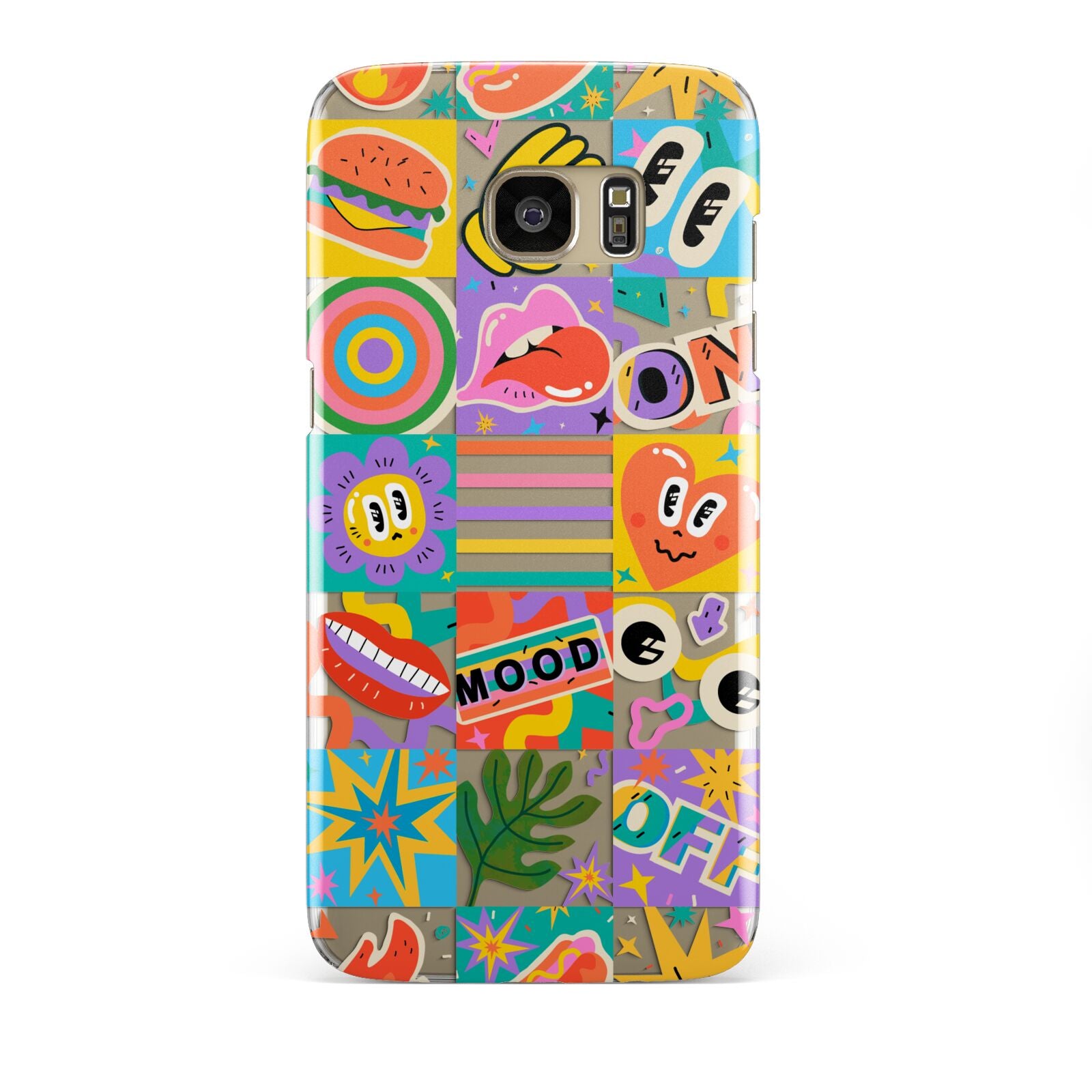 Sticker Grid Samsung Galaxy S7 Edge Case