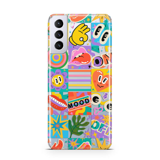 Sticker Grid Samsung S21 Plus Phone Case