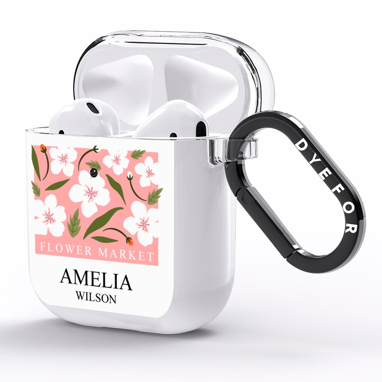 Stockholm Flower Market Poster AirPods Clear Case Side Image