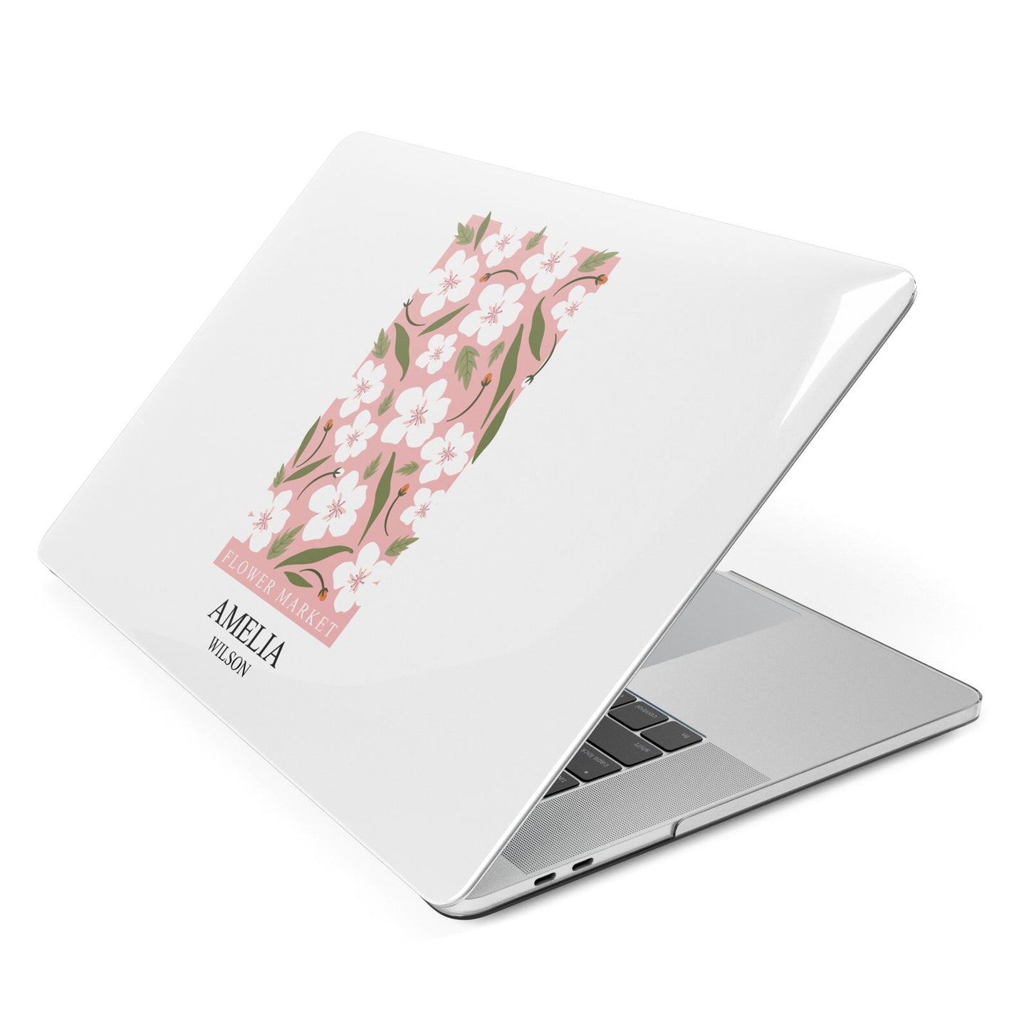 Stockholm Flower Market Poster Apple MacBook Case Side View