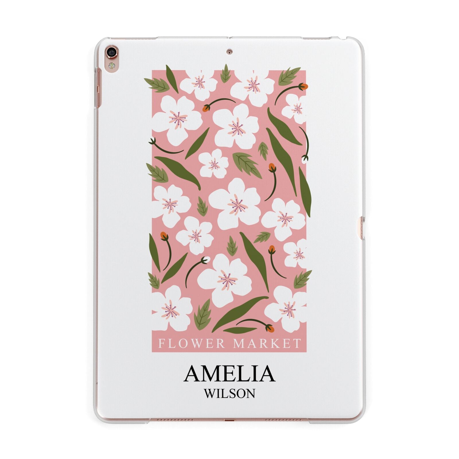 Stockholm Flower Market Poster Apple iPad Rose Gold Case